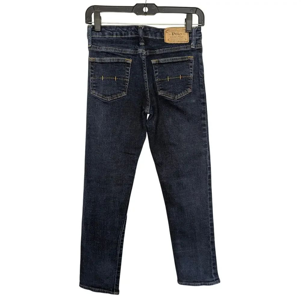 Polo Ralph Lauren Boys Bottoms, Dark Wash Slim Straight Jeans, Sz 14